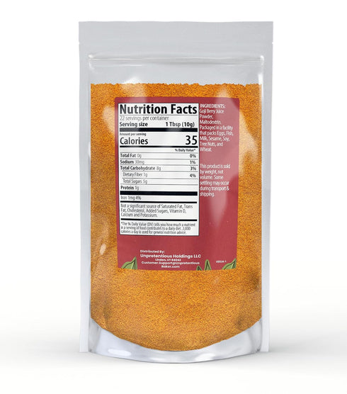 (8 Unpretentious Goji Berry Powder, Drink & Smoothie Mix-in, Sweet & Tart, Fruity Ingredient Ounce)