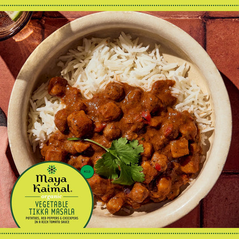 (10 (Pack 3), MAYA KAIMAL Organic Indian Vegetable Curry | Microwaveable, Ready to Eat, Fully Cooked | Vegan | Organic