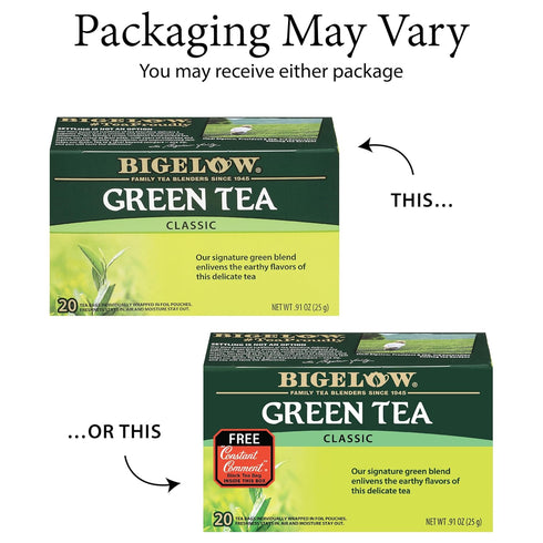 20 Count (Pack 6), 120 Bigelow Tea Classic Green Tea, Caffeinated Tea, Box of Total Tea Bags