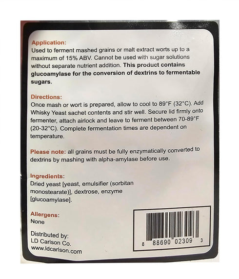 FermFast Whisky Yeast with Enzyme, 30g Package