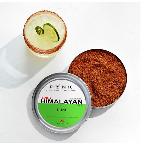 Rimmer (SET 3) Rimmer 4oz. PYNK Margarita salt Cocktail of Spicy Bloody Mary, Strawberry and Sugar, SPICY Natural Drink