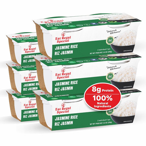 Eat Regal Jasmine Rice Cups, Delicately Fragrant & Fluffy, Ready in 1