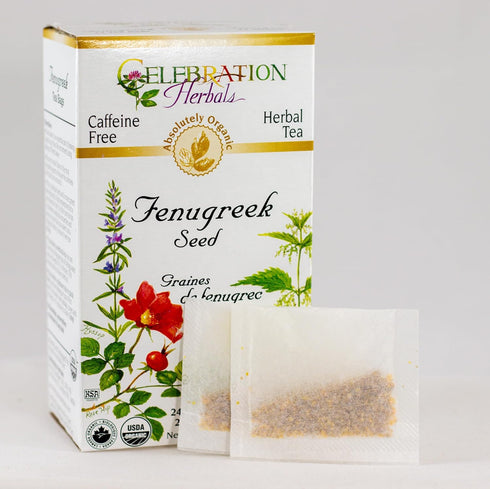CELEBRATION HERBALS Fenugreek Seed Organic, 24 Bag, 0.02 Pound