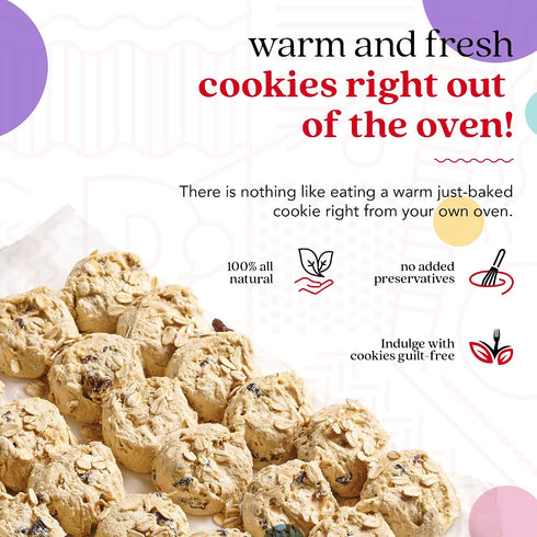 Frozen 80 Count David's Cookies Preformed Cookie Dough Oatmeal Raisin, Ready-to-Bake Cookies