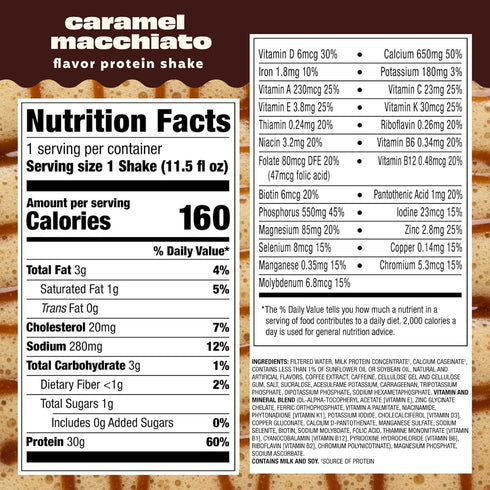 30g 24 11.5 oz, 12 Pack Premier Protein COFFEEHOUSE Caramel Macchiato Protein Shake with Caffeine for Energy Protein