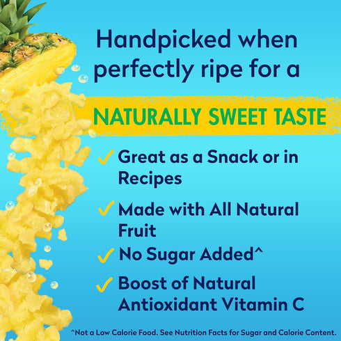 100% 8 oz 12 Pack Dole Crushed Pineapple in Pineapple Juice with No Sugar Added - Dole Canned Fruit - Cans