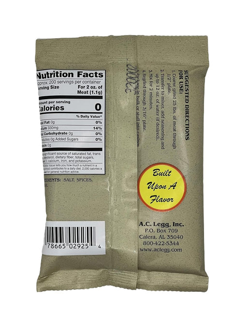 Old Plantation Seasonings 29 8 A.C. Legg - Blend - Pork Sausage Seasoning - Ounce