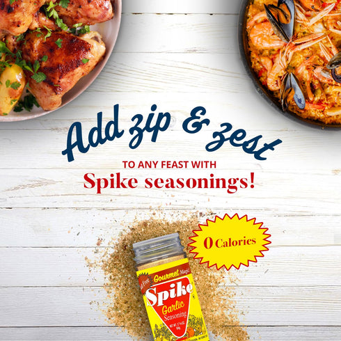 2-Pack 2.25 Oz Spike Garlic Seasoning, Salt-Free Pure Garlic Granules, No Added Flow Agents, Ea