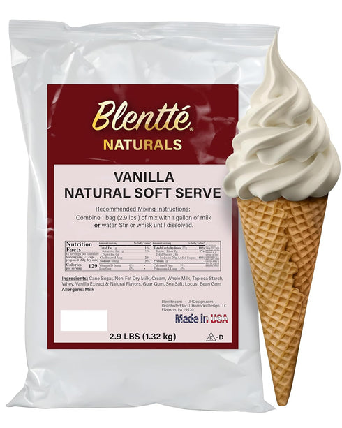 Blentte Soft Serve Ice Cream Mix - Natural Creamy Softserve Powder for