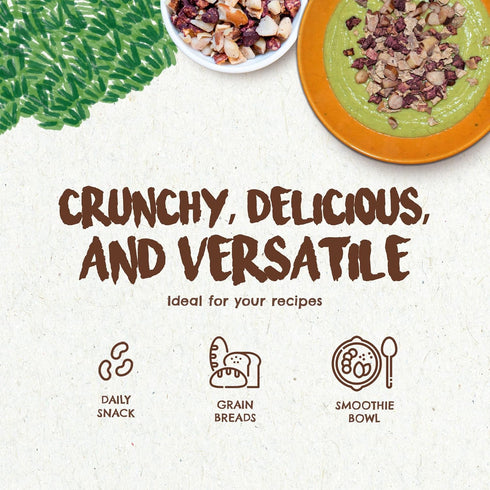 7oz Snack Aa Trail Mix The True Organic Brazil Nuts Roasted + Aa Fruit Nibs + Cupuau Fruit Nibs Nutrient-Rich
