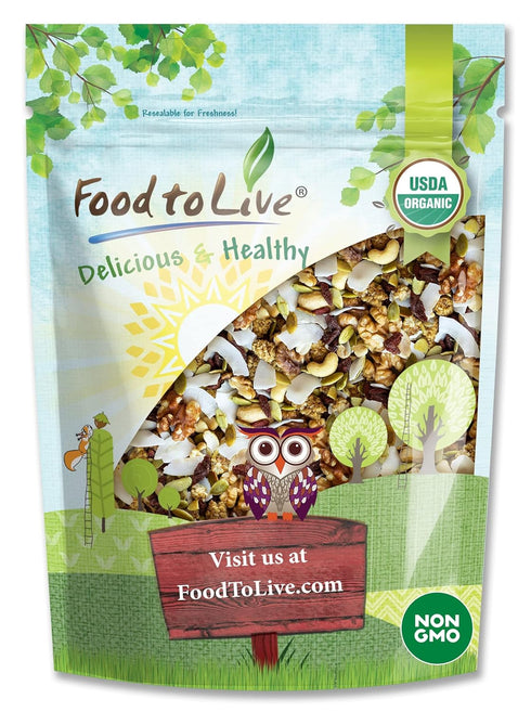Food to Live Organic Variety Trail Mix, 4 Pounds Raw and Non-GMO