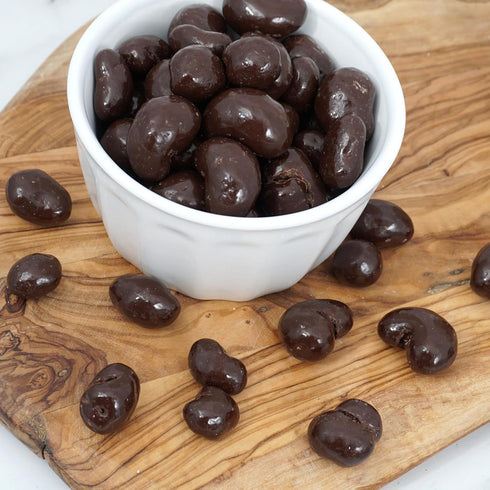 2 Dark Chocolate Covered Cashews, Pound Bulk Bag, Chocolate Covered Nuts, The Hampton Popcorn & Candy Company