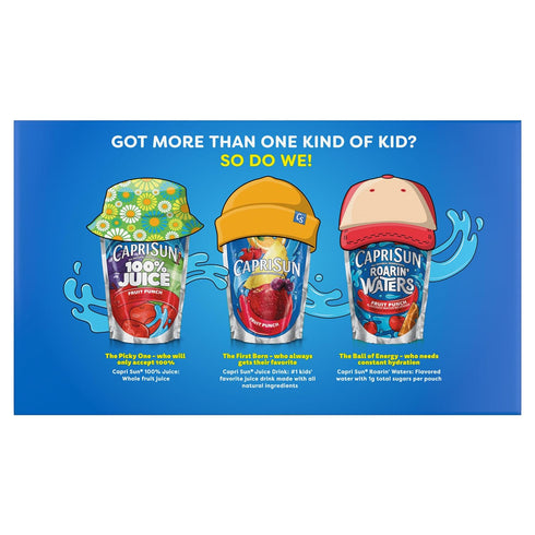 10 6 oz Capri Sun Wild Cherry Flavored with other natural flavor Juice Drink Blend, ct Box, fl Pouches