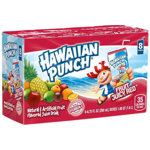 6.75 oz 32 Count (4 Packs 8), Hawaiian Punch Fruit Juicy Red Juice Drink, fl boxes, of Ready-to-drink, On-the-go