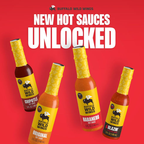 5 oz, (Pack 2) Buffalo Wild Wings Blazin Hot Sauce, fl Extra Hot Dipping Sauce, Marinade and Seasoning for Chicken