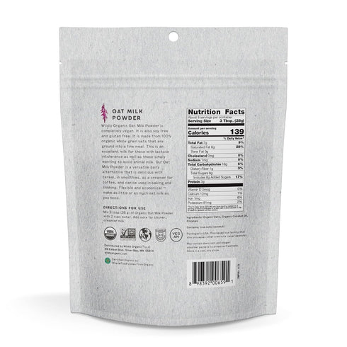 16 Oz, 1 lb Package Wildly Organic Oat Milk Powder, Bag - Organic, Dairy-Free, Lactose-Free, Vegan, Gluten-Free