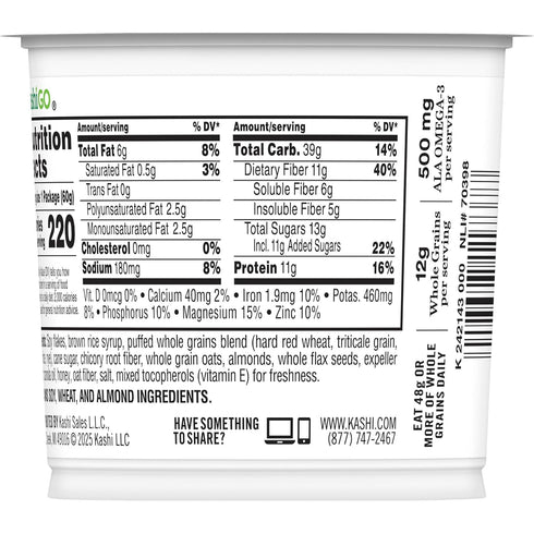 2.1oz 12ct Kashi Go Cereal Honey Almond