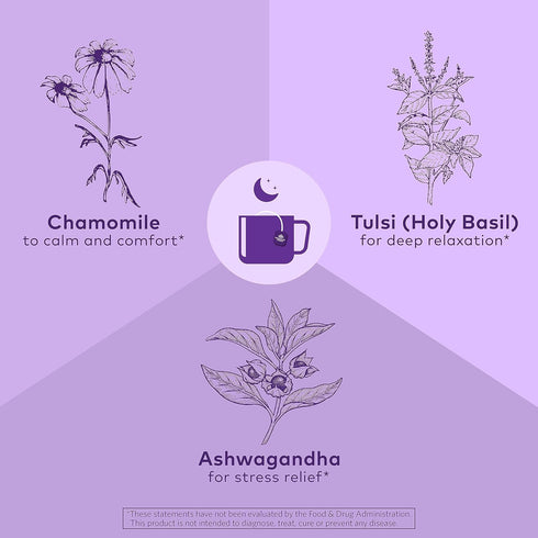Immune 18 3 Pack ORGANIC INDIA Tulsi Sleep Herbal Tea - Holy Basil, Ashwagandha, Chamomile, Night Time Tea for Bedtime
