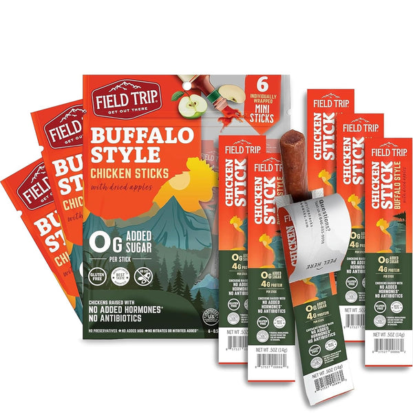 Field Trip Hormone Free Spicy Buffalo Chicken Jerky Snack Sticks - 0
