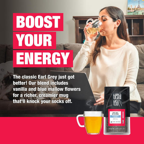 200 16 Tiesta Tea - Earl Grey de la Crme, Loose Leaf, Creamy Earl Grey Black Tea, Premium Blend, Caffeinated Black