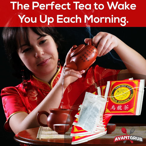 300 Packed 19.2 Oz. Authentic Restaurant-Grade Oolong Tea Bags Pk. Premium Chinese Tea Sachets for Hot or Iced
