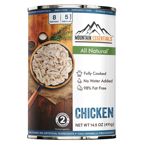 Mountain Essentials Fully Cooked Chicken 14.5 oz Canned White Meat for Daily