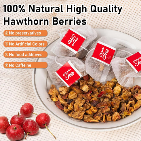 Oryvox 100 Immunity, (Pack 2) Hawthorn Berry Tea, Tea bags, Natural Hawthorn Berries -Aid Digestion, Boost Relaxation