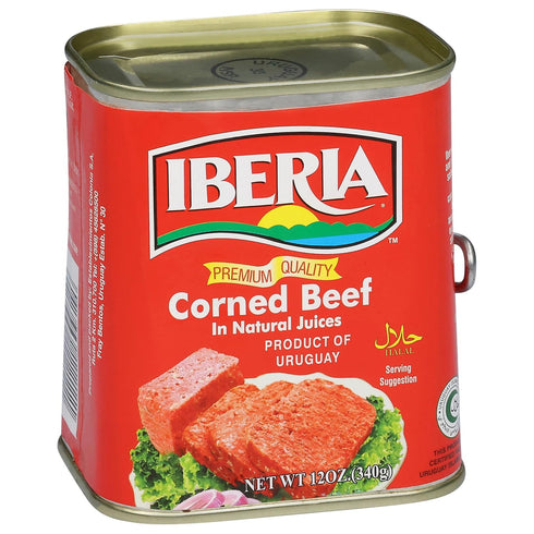 Iberia Corned Beef, 12 oz, Premium Quality Corned Beef With Natural Juices,