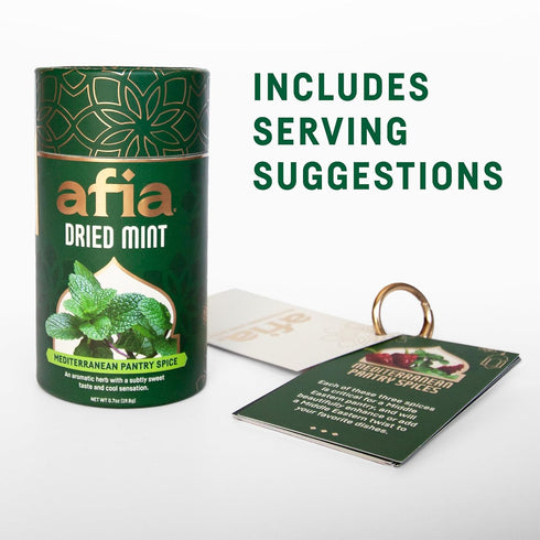 Set Set (Pack 3) Afia Mediterranean Pantry Spices Gift | Aleppo Pepper, Dried Mint & Sumac | Seasoning for Steak