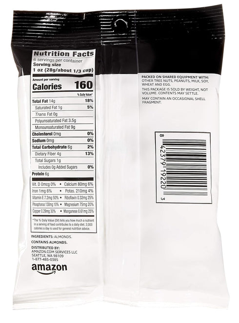 6 (Pack 1) Amazon Brand - Happy Belly Sliced Almond, ounce