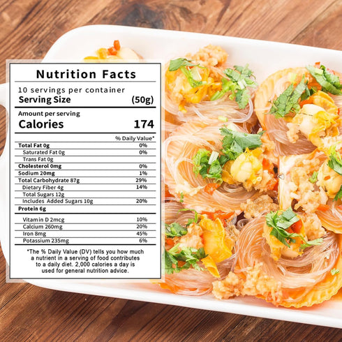 Kesasmei 2Pack Glass Noodles,Premium Crystal Vermicelli,Mung Bean Thread Noodles, Stir-Fries, Soups, Salads