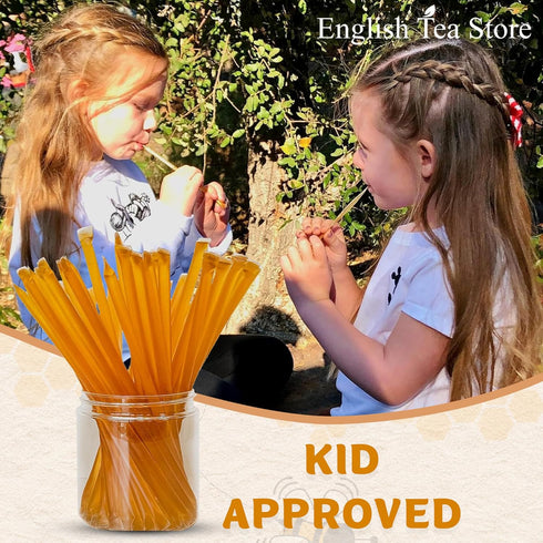 Store 20 Count English Tea Honey Sticks | All-Natural Honeystix With Gluten-Free Grade A Honey | Mini Honey Stick