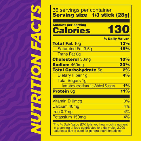 3.0 oz. (12 Count) Slim Jim Savage Smoked Meat Sticks, Original Flavor, High Protein
