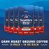 100% 6 (12 oz Seattles Best Coffee, Dark Roast Ground Coffee, Henry's Blend, Arabica, Bags Each)