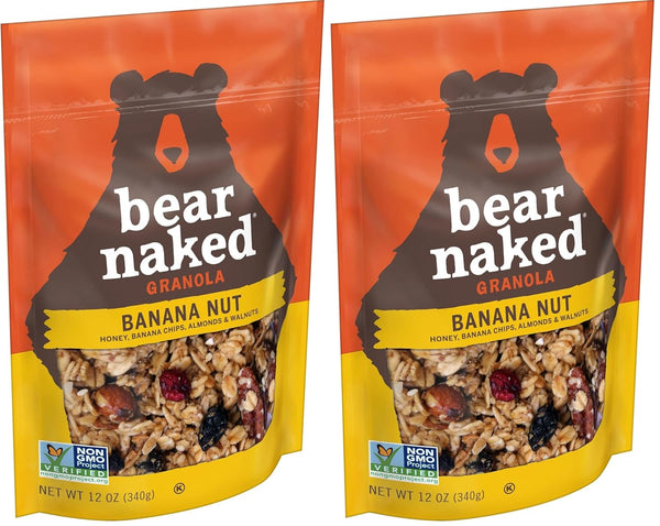 Bear Naked Granola Cereal, Vegetarian, Breakfast Snacks, Banana Nut, 12oz Bag (1 Bag) (Pack