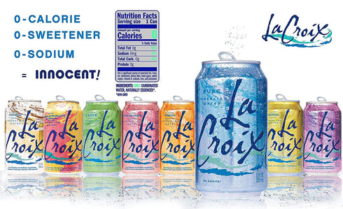 Lacroix Pack, 12 Oz (18 Pack) La Croix Sparkling Water Variety Fl Cans - In Sanisco Box (La croix)
