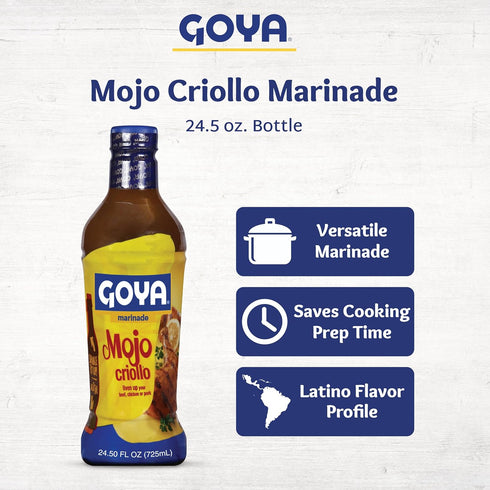 Pack 2 (24.5 oz Goya Mojo Criollo Marinade, of Bottles) Zesty Garlic-Citrus Marinade for Chicken, Pork, Beef