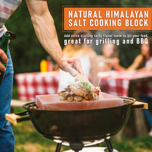 12x8x1.5 Inch 11 Lbs Premium Himalayan Salt Tiles (Plate) for BBQ & Grilling Natural Salt Block with Tray and Box