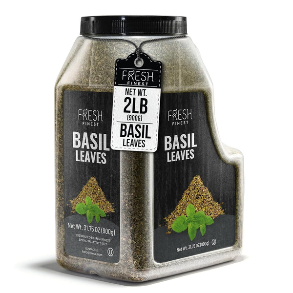 Fresh Finest Basil Leaves Spice Bulk 2 LB (31.75 oz) Premium Dried