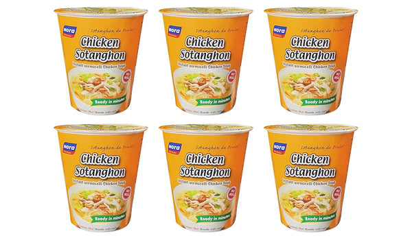 Nora Kitchen Instant Vermicelli Chicken Sotanghon Soup (6 Pack, Total of 9.6oz)