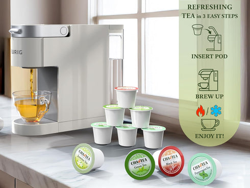 Cha4TEA 36-Count 6 Pack Flavors Variety Tea for Keurig K-Cup Brewers, Including Green, Black, Jasmine, Earl Grey