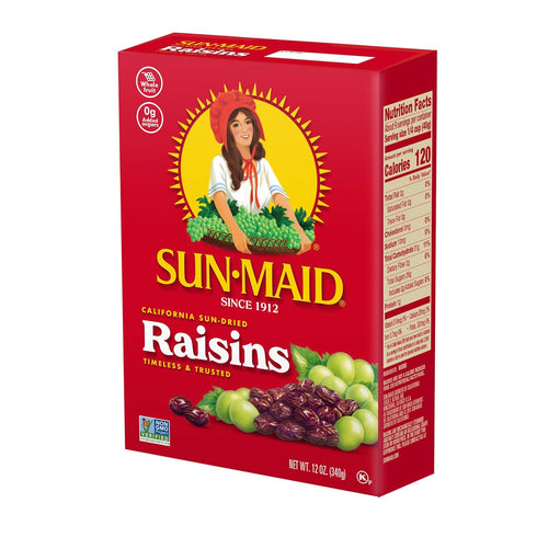 12 Oz (12 Pack) Sun-Maid California Sun-Dried Raisins - Sharing-Size Box - Dried Fruit for Healthy Snacks, School