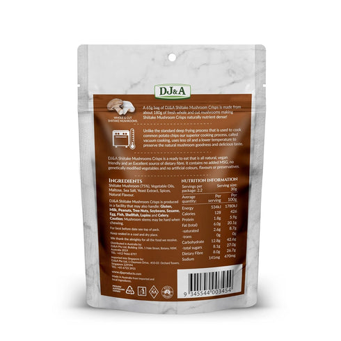 2.3 Shiitake Mushroom Crisps - Lightly Cooked and Seasoned Ounce