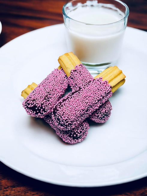 Sweet Evas SHIMMER Large,1.5 METALLIC PINK PEARL NONPAREILS- Dairy Free,Vegan,Soy Free,Nuts