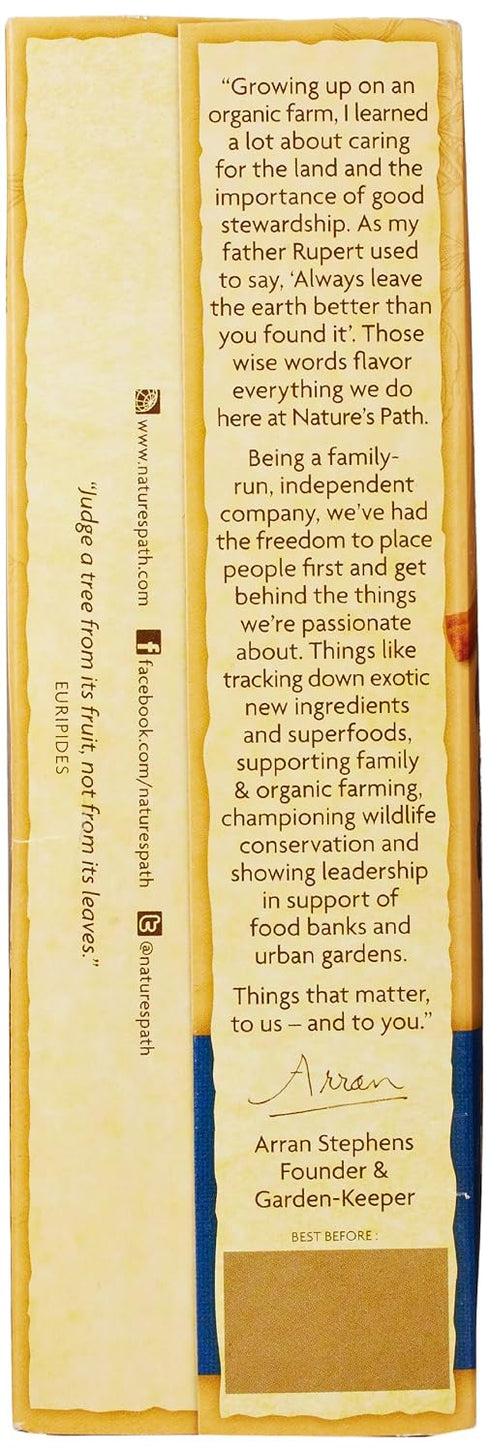 8 Count Nature's Path Organic Instant Hot Oatmeal, Optimum Power, Blueberry Cinnamon Flax