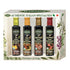 Mantova Organic Flavored Balsamic Vinegar of Modena 4-Variety Pack: Fig, Pear, Pomegranate,