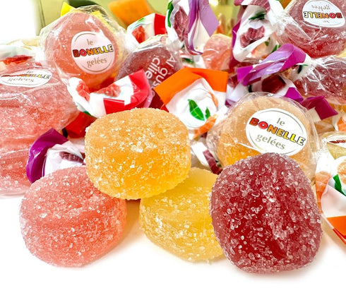 2 (Pack 2) SweetGourmet Original Bonelle Fruit Jellies | Bulk Wrapped | Orange, Lemon, Strawberry, Cherry | Pounds