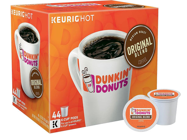 Dunkin' Donuts 2091512 Original Blend Coffee K-Cup Pods Medium Roast 44/Box (006933)