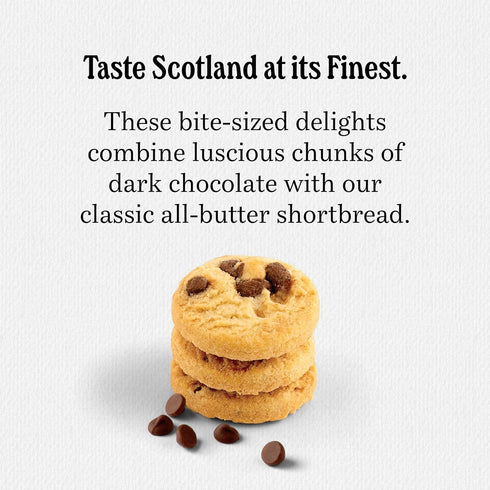 4.4 Oz (Pack 6) Walker's Shortbread Mini Chocolate Chip Cookies, Pure Butter Shortbread Cookies