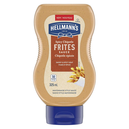 HELLMANN'S Spicy Chipotle Frites Mayo Style Sauce, 325ml/11 oz., (Imported from Canada)